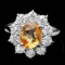 14k Gold 2.85ct Sapphire 1.70ct Diamond Ring