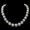 18K Gold Pearl 0.60ct Diamond Necklace