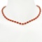 14K Gold 26.32ct Coral 1.79ct Diamond Necklace