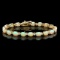 14k Gold 8.20ct Opal 0.70ct Diamond Bracelet