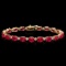 14k Gold 19.00ct Ruby 0.80ct Diamond Bracelet