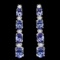 14k Gold 6.00ct Tanzanite 0.45ct Diamond Earrings