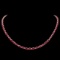 14k Gold 25.00ct Ruby 1.20ct Diamond Necklace