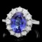 14k Gold 4.50ct Tanzanite 1.10ct Diamond Ring