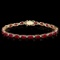 14k Yellow Gold 12ct Ruby 0.55ct Diamond Bracelet