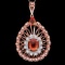 14k Rose 5.15ct Sapphire 1.00ct Diamond Pendant