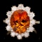 14k Gold 4.50ct Citrine 1.35ct Diamond Ring