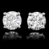 14k White Gold 1.50ct Diamond Earrings