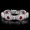 14k Gold 10.80ct Ruby 6.90ct Diamond Bracelet