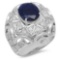 14K Gold 5.11ct Sapphire 1.07cts Diamond Ring