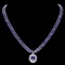 14k 45.25ct Tanzanite 1.35ct Diamond Necklace