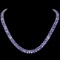 14k 54.00ct Tanzanite 2.00ct Diamond Necklace