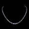 14k Gold 30.00ct Sapphire 1.25ct Diamond Necklace