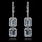 14k Gold 6.70ct Aquamarine & 2.15ct  Diamond Earrings