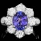 14k Gold 3.00ct Tanzanite 2.50ct Diamond Ring