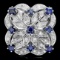 14k Gold 3.00ct Sapphire 1.15ct Diamond Ring