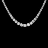 18k White Gold 13.00ct Diamond Necklace
