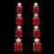 14k Gold 9.00ct Ruby 0.25ct Diamond Earrings