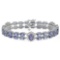 14K Gold 18.47ct Tanzanite 1.28ct Diamond Bracelet