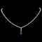 18k Gold 1.50ct Sapphire 3.50ct Diamond Necklace