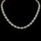 14K Gold 24.51ct Opal 2.24ct Diamond Necklace