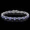 14K Gold 14.47ct Tanzanite 0.83ct Diamond Bracelet