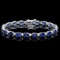 14k Gold 15.00ct Sapphire 0.60ct Diamond Bracelet