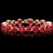 14k Gold 55.00ct Ruby 1.35ct Diamond Bracelet