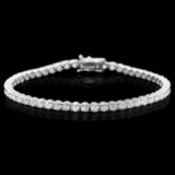 14k White Gold 6.60ct Diamond Bracelet