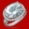 14k Gold 7.34ct Aquamarine 0.85ct Diamond Ring