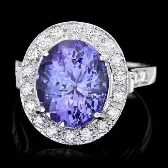 14k Gold 5.00ct Tanzanite 0.70ct Diamond Ring