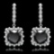 14k White Gold 13.88ct Diamond Earrings