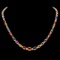 14k Gold 33ct Sapphire 1.2ct Diamond Necklace