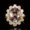 14K Gold 3.53ct Morganite 1.45ct Diamond Ring