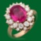 14k Gold 4.05ct Ruby 1.60ct Diamond Ring