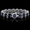 14k Gold 53.5ct Sapphire 0.60ct Diamond Bracelet