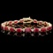 14k Gold 15.00ct Ruby 0.60ct Diamond Bracelet