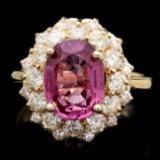 14k Yellow Gold 4.00ct Spinel 1.60ct Diamond Ring