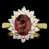 14k Gold 1.50ct Tourmaline 2.10ct Diamond Ring