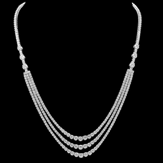 18k White Gold 12.90ct Diamond Necklace