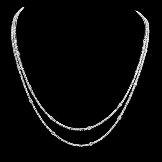 18K Gold 10.79ct Diamond Necklace
