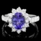 14k Gold 2.20ct Tanzanite 1.00ct Diamond Ring