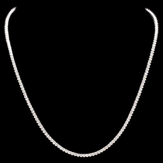 18k White Gold 6.00ct Diamond Necklace