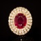 14k Gold 6.84ct Ruby 1.91ct Diamond Ring