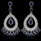 14K Gold 3.01ct Sapphire 1.42ct Diamond Earrings