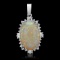 14K Gold 5.87ct Opal 1.11ct Diamond Pendant