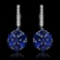 14k White Gold 5.64ct Sapphire 0.58ct Diamond Earrings