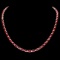 14k Gold 28.00ct Ruby 1.20ct Diamond Necklace
