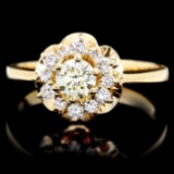 14k Yellow Gold .7ct Diamond Ring