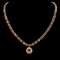 14K Gold 45.49ct Multi-Color Sapphire & 1.30ct Diamond Necklace